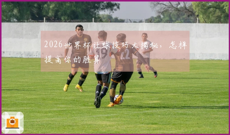 2026世界杯让球技巧大揭秘，怎样提高你的胜算